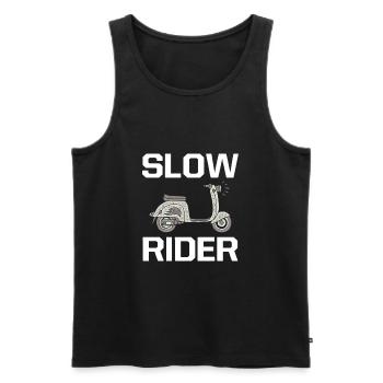 Slow Rider Bike Roller Rider Scooter Riding - Men's Premium Organic Tank Top - black - Front - AI Model Male 178 light (178cm)