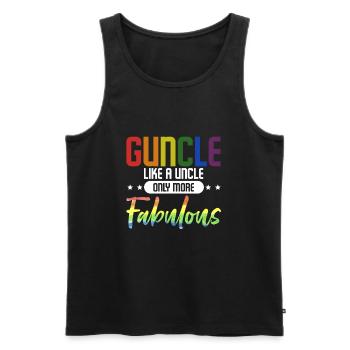 Guncle Like Uncle Only Fabulous Schwuler Onkel - Männer Premium Bio Tank Top - Schwarz - Vorne - Michal (187cm)