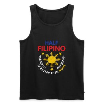 La moitié des Philippins est meilleure qu’aucun pays des Philippines - Débardeur bio Premium Homme - noir - Devant - AI Model Male 178 light (178cm)
