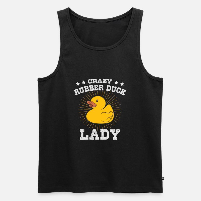 Rubber Duck Lady Quietscheente - Männer Premium Bio Tank Top - Schwarz