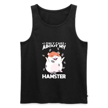 Hamsters Rodents Only Care About My Hamster - Men's Premium Organic Tank Top - black - Front - AI Model Male 178 light (178cm)