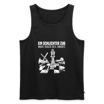 Schach Schachzug Vierzig Gute Zunichte Schachbrett - Männer Premium Bio Tank Top - Schwarz - Vorne - Michal (187cm)