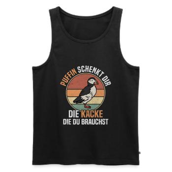Puffin Schenkt Kacke Die Du Brauchst Vintage Vogel - Männer Premium Bio Tank Top - Schwarz - Vorne - AI Model Male 178 light (178cm)