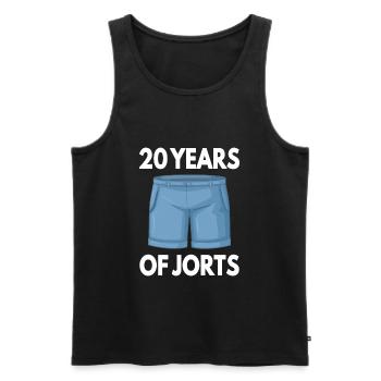 20 ans de Jorts Jeans Wrestling Outfit Cadeau - Débardeur bio Premium Homme - noir - Devant - Michal (187cm)