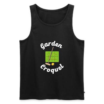 Garden Croquet Rasensport Croquetspieler Geschenk - Männer Premium Bio Tank Top - Schwarz - Vorne - AI Model Male 178 light (178cm)
