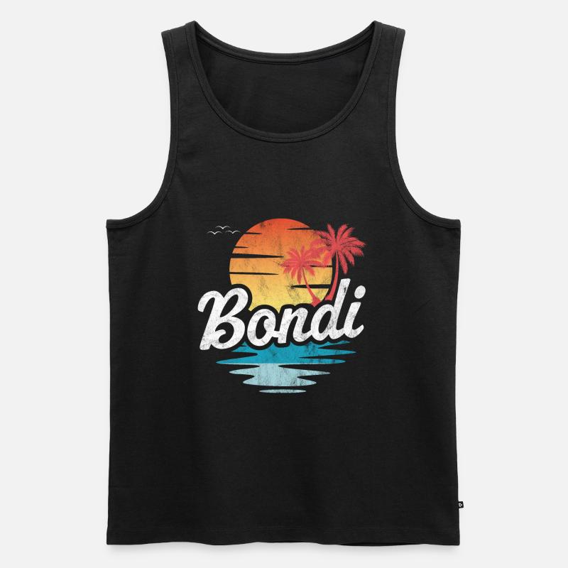 Bondi | - Männer Premium Bio Tank Top - Schwarz