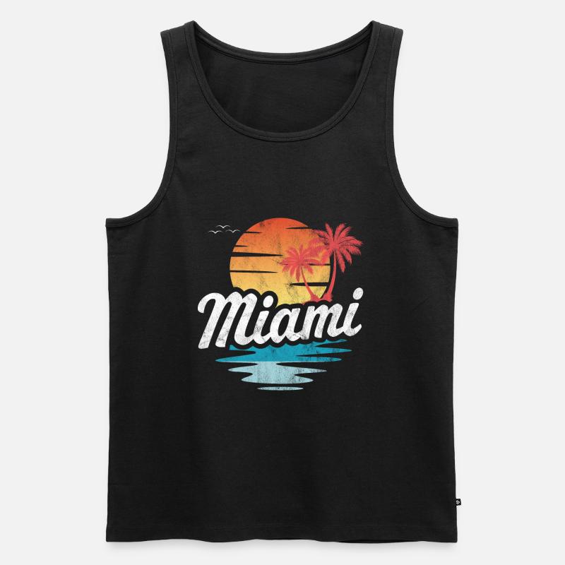 Miami - Männer Premium Bio Tank Top - Schwarz