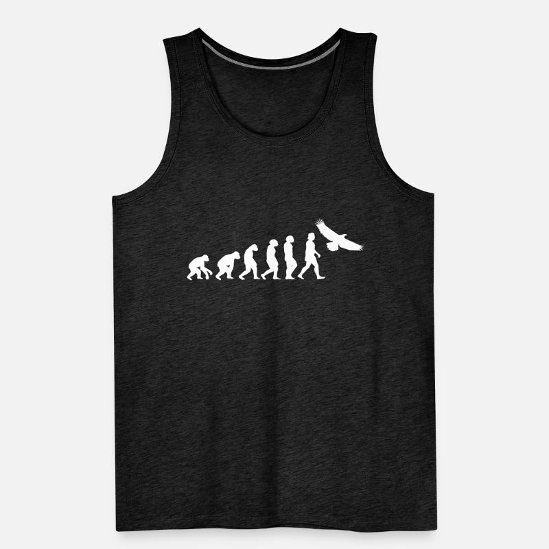 Adler weiß Evolution Tiere Greifvogel Vogel Männer Premium Bio Tank Top