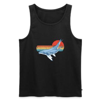 Buckelwale - Männer Premium Bio Tank Top - Schwarz - Vorne - AI Model Male 178 light (178cm)