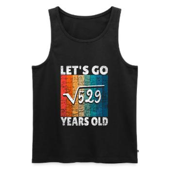 23. Geburtstag - die Wurzel aus 529 = 23 Jahre - Männer Premium Bio Tank Top - Schwarz - Vorne - Michal (187cm)