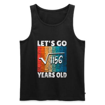 34. Geburtstag - die Wurzel aus 1156 = 34 Jahre - Männer Premium Bio Tank Top - Schwarz - Vorne - Michal (187cm)