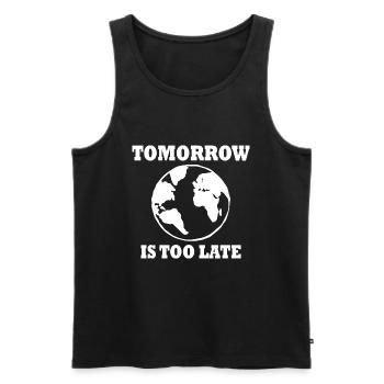 Tomorrow is too late - Débardeur bio Premium Homme - noir - Devant - AI Model Male 178 light (178cm)