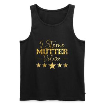 5 Sterne Mutter Deluxe 2 - Männer Premium Bio Tank Top - Schwarz - Vorne - Michal (187cm)