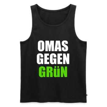 Omas gegen grün - Männer Premium Bio Tank Top - Schwarz - Vorne - Michal (187cm)