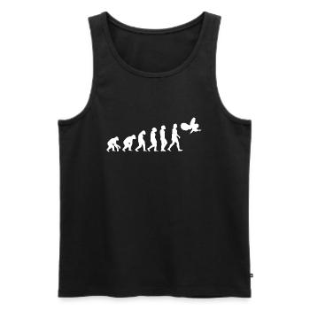 owl bird evolution of humans animals - Men's Premium Organic Tank Top - black - Front - AI Model Male 178 light (178cm)