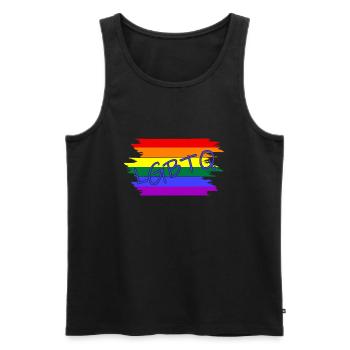 LGBTQ lgbtq - Männer Premium Bio Tank Top - Schwarz - Vorne - Michal (187cm)