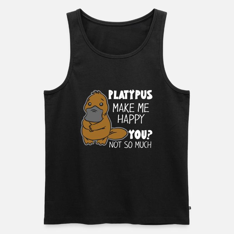 Schnabeltier - Männer Premium Bio Tank Top - Schwarz