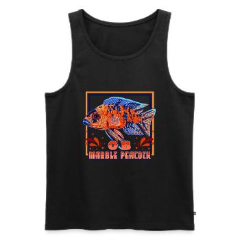 Marmelade OB Aulonocara Malawi Kaiser Buntbarsch - Männer Premium Bio Tank Top - Schwarz - Vorne - Michal (187cm)
