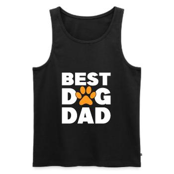 Meilleur père de chien - Débardeur bio Premium Homme - noir - Devant - AI Model Male 178 light (178cm)