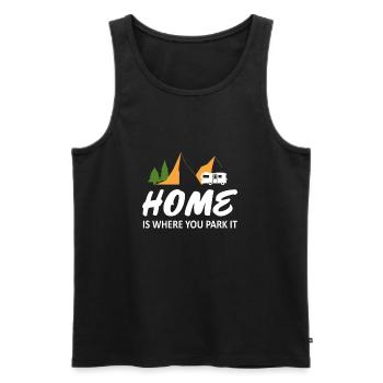 Home is where you park, Camper Camping gift - Men's Premium Organic Tank Top - black - Front - Michal (187cm)
