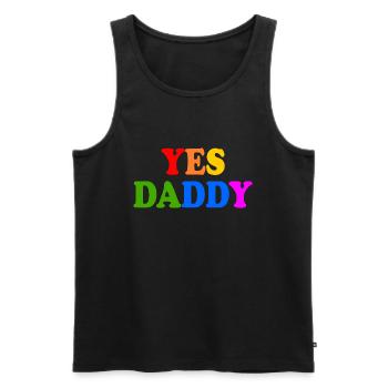 Yes daddy - Men's Premium Organic Tank Top - black - Front - AI Model Male 178 light (178cm)