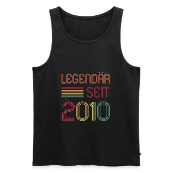 Legendär seit 2010 Geburtstag Kinder Geschenk - Männer Premium Bio Tank Top - Schwarz - Vorne - Michal (187cm)