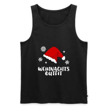 Weihnachtsoutfit Christmas Xmas Weihnachten - Männer Premium Bio Tank Top - Schwarz - Vorne - Michal (187cm)