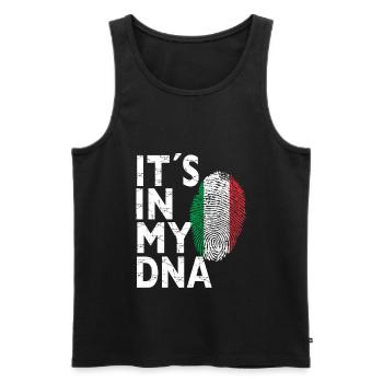 C'est l'italien dans mon ADN Génétique Italie - Débardeur bio Premium Homme - noir - Devant - Michal (187cm)