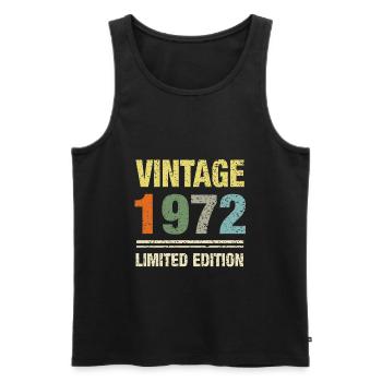 Vintage 1972 Limited - Männer Premium Bio Tank Top - Schwarz - Vorne - Michal (187cm)
