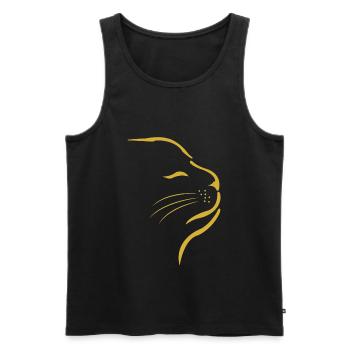 Katze Kleines Kätzchen Katzengesicht - Männer Premium Bio Tank Top - Schwarz - Vorne - AI Model Male 178 light (178cm)