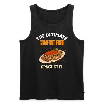 Spaghetti Pasta Ultimate Comfort Food Funny Fast F - Débardeur bio Premium Homme - noir - Devant - AI Model Male 178 light (178cm)