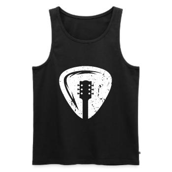 Gitarre Musik Instrument Plektrum - Männer Premium Bio Tank Top - Schwarz - Vorne - AI Model Male 178 light (178cm)
