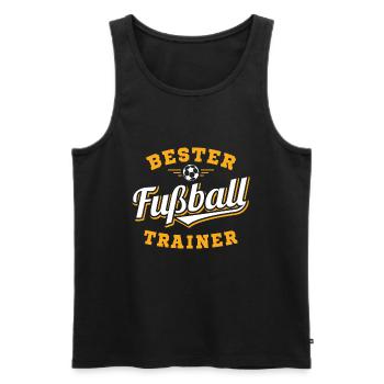Bester Fußball Trainer / Team Mannschaft Sport - Männer Premium Bio Tank Top - Schwarz - Vorne - Michal (187cm)
