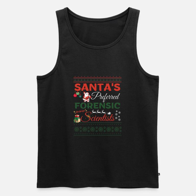 Santa's preferred forensic scientists - Débardeur bio Premium Homme - noir