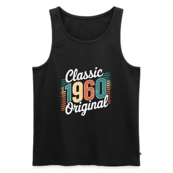 Classic 1960 Original - 65th Birthday - Men's Premium Organic Tank Top - black - Front - Michal (187cm)