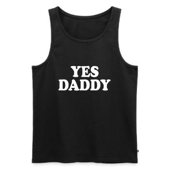 Yes daddy - Men's Premium Organic Tank Top - black - Front - AI Model Male 178 light (178cm)