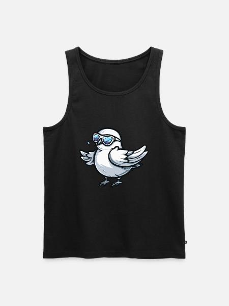 Dove Bird Cool Animal - Men's Premium Organic Tank Top - black