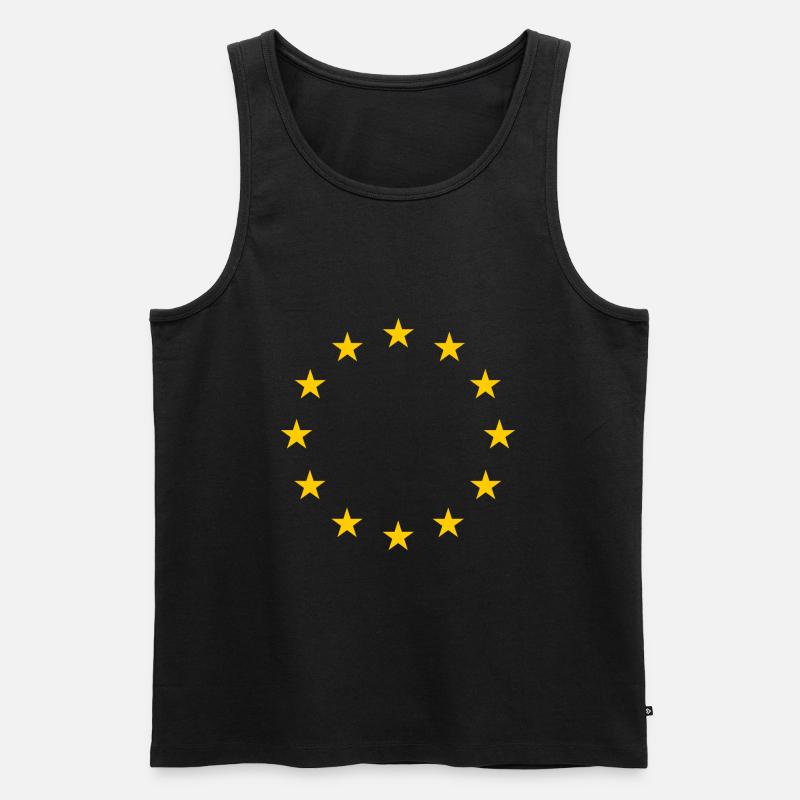 EU-Flagge - Männer Premium Bio Tank Top - Schwarz