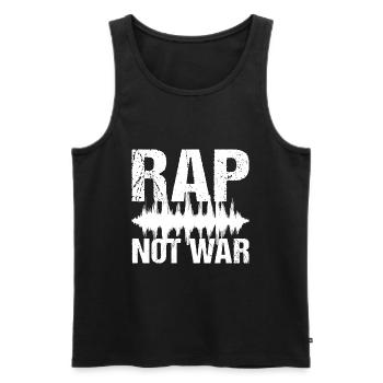 Rap Not War Peace Hip Hop Music Rap - Men's Premium Organic Tank Top - black - Front - AI Model Male 178 light (178cm)