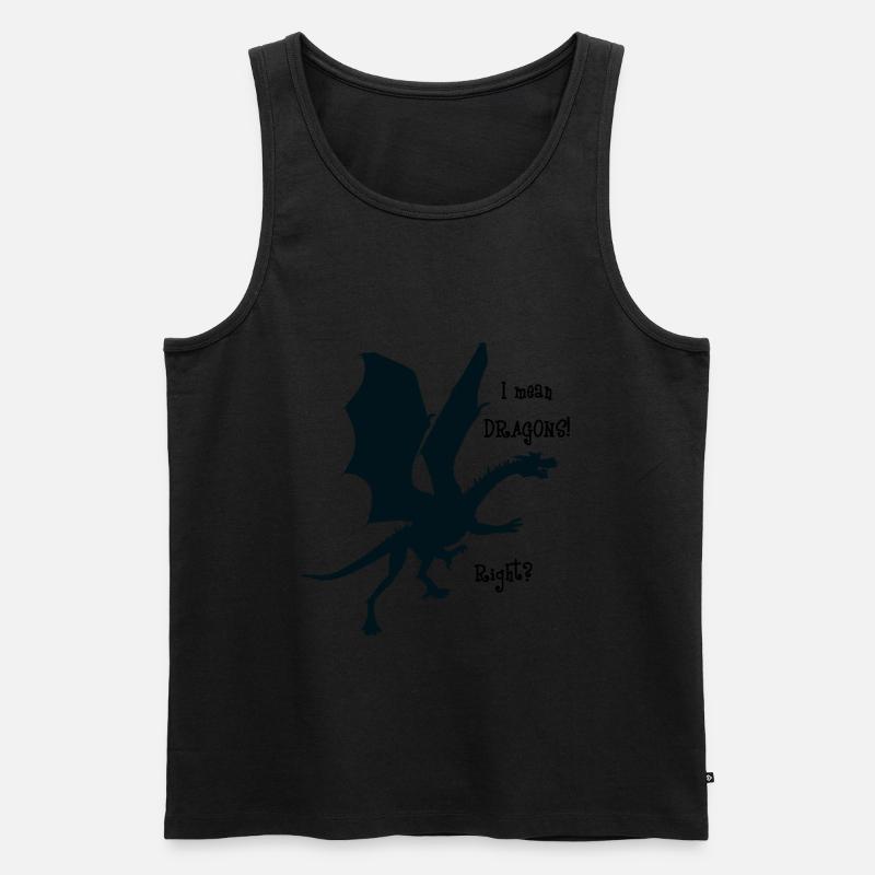 I mean DRAGONS! Right? - Männer Premium Bio Tank Top - undefined