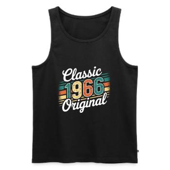 Classique 1966 Original - 59e anniversaire - Débardeur bio Premium Homme - noir - Devant - AI Model Male 178 light (178cm)