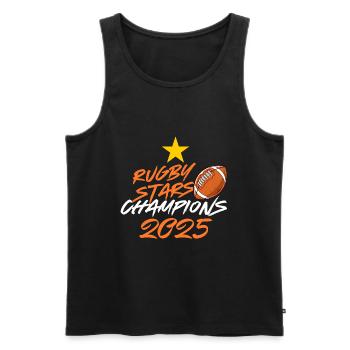 Rugby Stars – Champions 2025 - Men's Premium Organic Tank Top - black - Front - Michal (187cm)