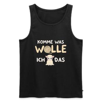 Komme waswolle, ich schaff das / Lustig Motivation - Männer Premium Bio Tank Top - Schwarz - Vorne - Michal (187cm)