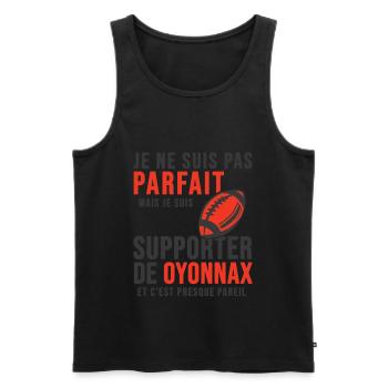 supporter rugby stade Oyonnax club Humour rugby - Débardeur bio Premium Homme - noir - Devant - Michal (187cm)