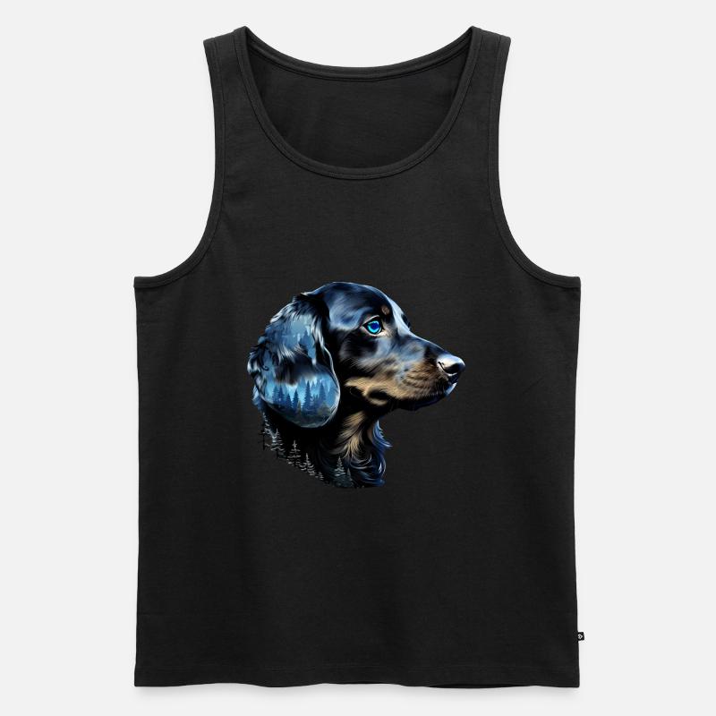 Dackel - Männer Premium Bio Tank Top - Schwarz