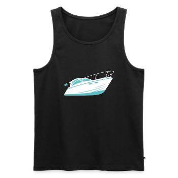 Bateau à moteur Bateau de sport Bateaux de plaisance - Débardeur bio Premium Homme - noir - Devant - Michal (187cm)