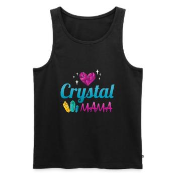 Crystal Mama / Kristalle, Heilsteine, Spirituell - Männer Premium Bio Tank Top - Schwarz - Vorne - AI Model Male 178 light (178cm)