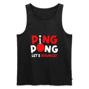 Ping Pong Let's Bounce - Table Tennis - Débardeur bio Premium Homme - noir - Devant - Michal (187cm)