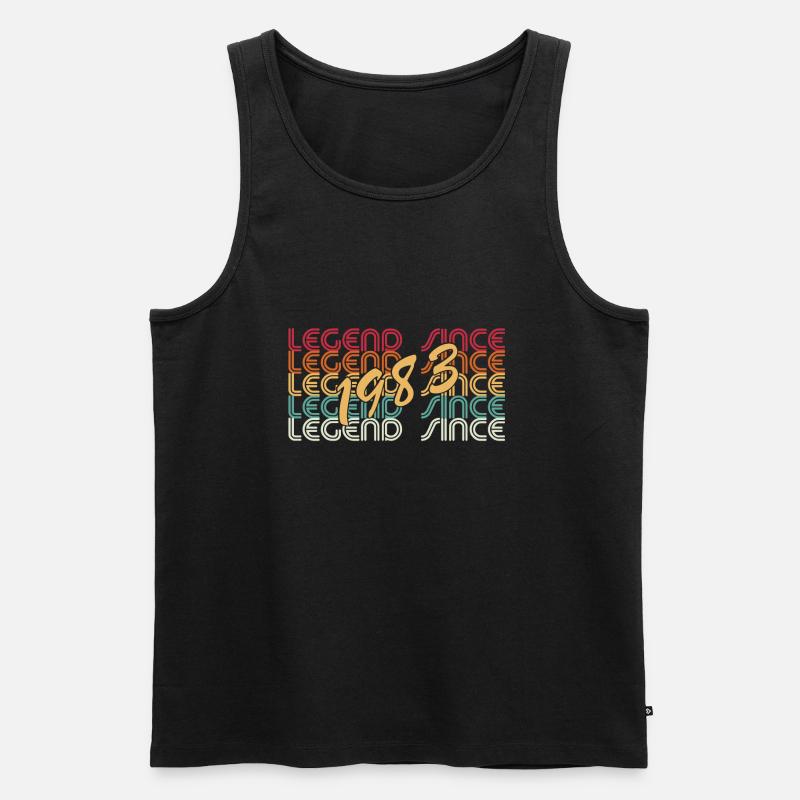 Legend Since 1983 - Männer Premium Bio Tank Top - Schwarz