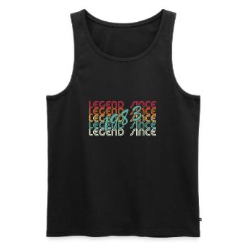legend since 1983 awsome since 1983 - Männer Premium Bio Tank Top - Schwarz - Vorne - AI Model Male 178 light (178cm)